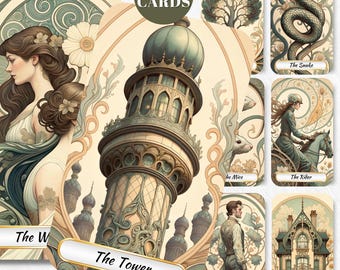 Witch Tarot Deck Art Lenormand Tarot Deck Printable Tarot Cards Beautiful Tarot Deck Pretty Tarot Lenormand Cards Deck Printable Oracle