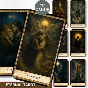 Eternal Tarot Card Deck Digital Mystic Tarot Deck Printable Tarot Cards 78 Tarot Cards Digital Oracle Cards Cosmic Tarot Deck Fortune Teller