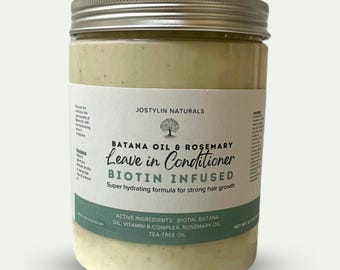 Balsamo senza risciacquo Batana Oil con biotina e rosmarino per la crescita dei capelli, balsamo senza risciacquo 4c