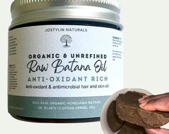 Batana Oil Organic, Honduran, & West African, Dr Sebi, Unrefined, Natural Hair Growth Oil, Butter, Sealing Cream, Elais Oleifera, 4C Hair