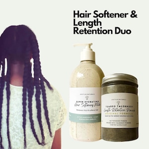Natural Hair Softener & Chebe Length Retention Duo, Detangling Milk,