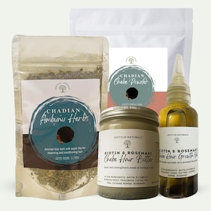 Kit para crescimento capilar Chebe, manteiga capilar 4C, manteiga Chebe, óleo Chebe, produtos naturais para cabelos, pó Chebe, graxa capilar Chebe,