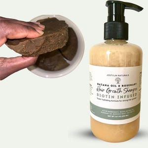 Batana Oil Shampoo With Rosemary, Biotin, Natural Hair Growth Shampoo, Moisturizing Shampoo, 4C Hair Shampoo