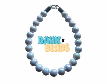 Mini Pearl Beaded Dog Necklace: Elegant Pet Collar Accessory