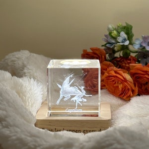 Custom Capricorn Crystal Night Light: Zodiac Room Decor