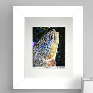 Limited Edition Wild Brown Trout Zentangle Gicleé Print 8.5x11 Conservation Matted to 11x14