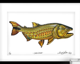 Archival Golden Dorado Limited Edition Giclee Print 11x17