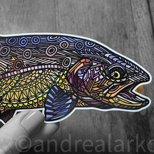 Cutthroat Zentangle Laminated Die Cut 3M Vinyl Decal image 1