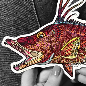Decalcomania in vinile 3M laminato fustellato Hogfish Zentangle fuori produzione