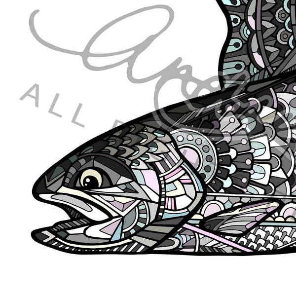 Vrouwelijke Steelhead Art Print 8.5 "x 11"