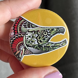 Sockeye on Salmon Egg Orange Collector Pin Fishing Pinback Button or Magnet