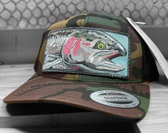 DISCONTINUED Embroidered Steelhead Patch Trucker Hat