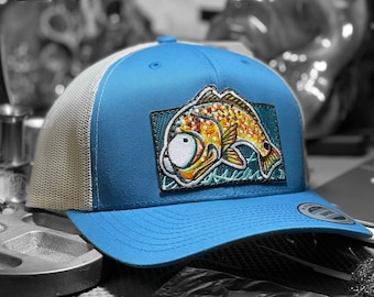 Doodle Redfish SnapBack Trucker Hat