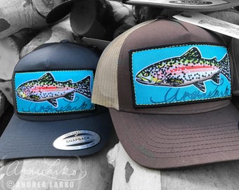 DISCONTINUED Embroidered Rainbow Trout Patch Hat