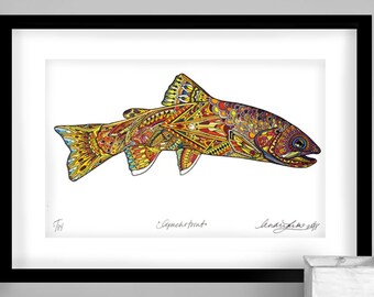 Archival Apache Trout Limited Edition Giclee Print 11x17