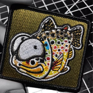 Embroidered Brown Trout Iron On Fish Art Patch 2.625&quot;x2.5&quot;