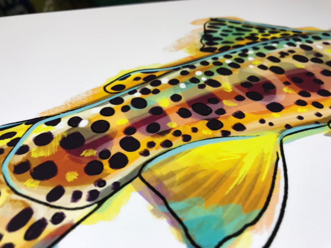 Archival Apache Trout Limited Edition Giclee Print 11x17 Etsy