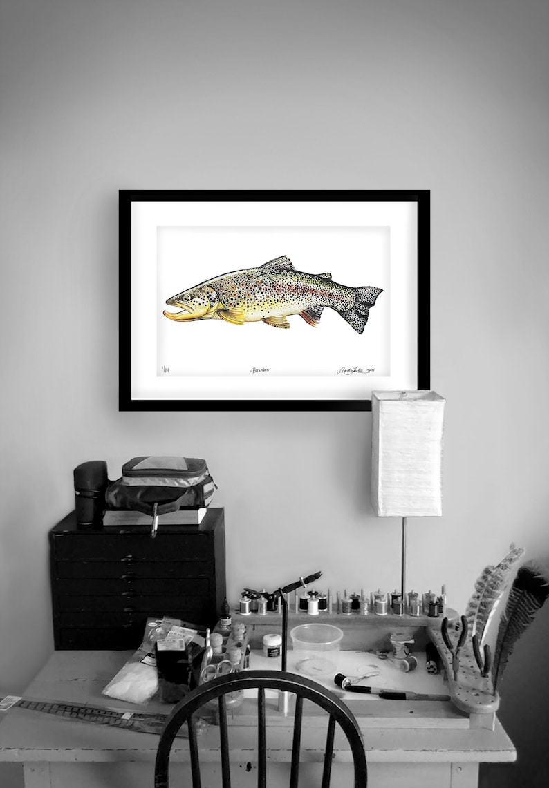 Archival Brownbow Trout Limited Edition Giclee Print 11x17 image 1