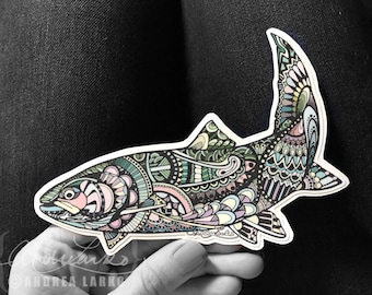 DISCONTINUED Steelhead Trout Zentangle Laminated 3M Vinyl Decal