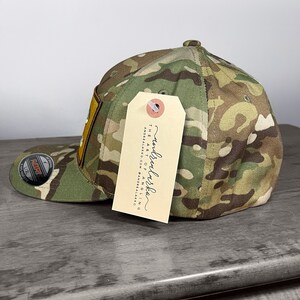 Limited Edition Embroidered Brown Trout Patch Flexfit Muitcam Hat image 5