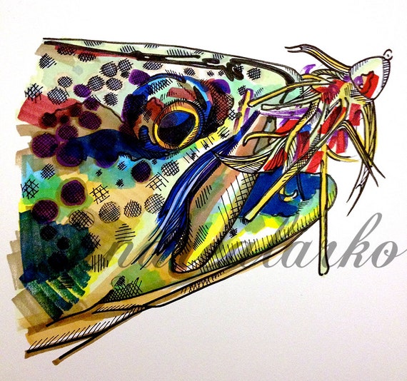 Limited Run Print of a Marker Brown Trout on a Wooly Bugger 4x6 - Etsy