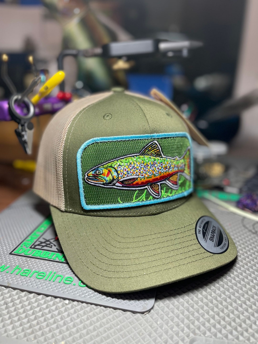 Embroidered Brook Trout Patch Trucker Hat -  Canada