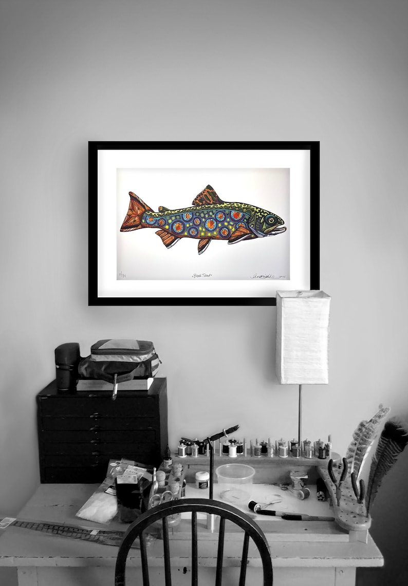 Archival Brook Trout Limited Edition Giclee Print 11x17 image 1