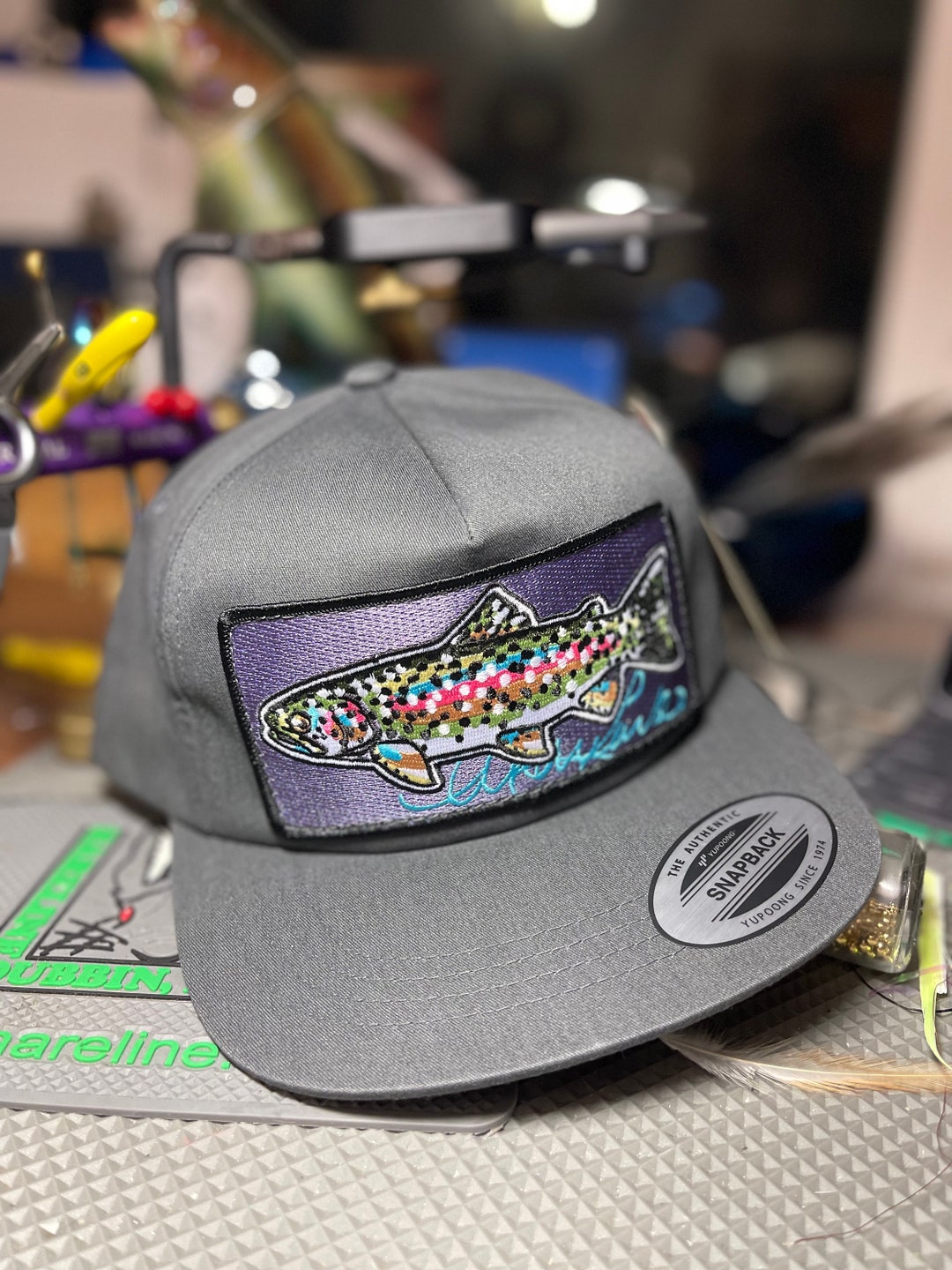 DISCONTINUED Embroidered Rainbow Trout Patch Hat -  Hong Kong