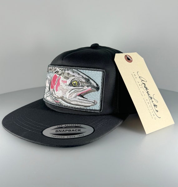 Embroidered Steelhead Patch Charcoal 5 Panel Lightly  display picture 3