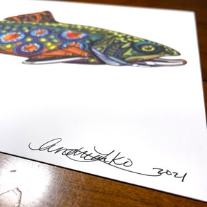 Archival Brook Trout Limited Edition Giclee Print 11x17 image 8