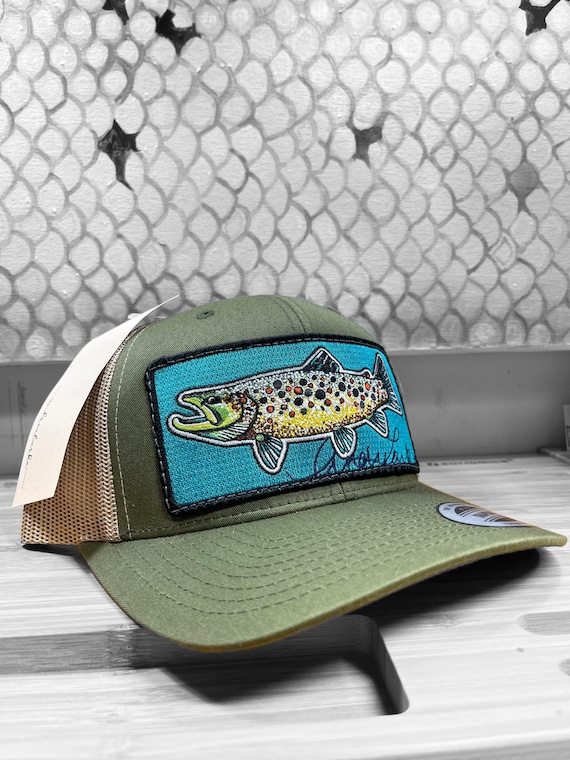 Embroidered Brown Trout Patch Trucker Hat -  Canada
