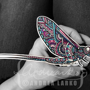 Mayfly Zentangle 3M Laminated Vinyl Decal