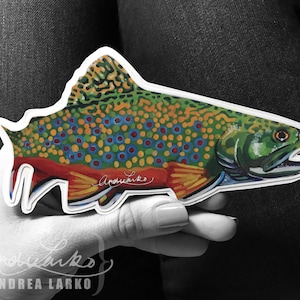 Painted Brook Trout Laminated 3M Vinyl Decal