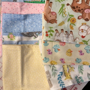 Paños para eructar de bebé de franela de algodón - Reversibles, suaves y delicados