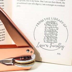 Personalized Book Library Embosser,Book Embosser and Stamp Personalized,From the library of stamp, Gift for book lovers,book stamp