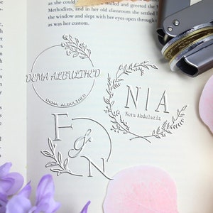 Scegli il tuo embosser per matrimonio, timbro per embosser per matrimonio personalizzato, timbro per matrimonio, embosser personalizzato, embosser per monogramma, embosser per nome coppia