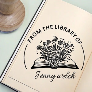 Custom Library Book Stamp: Personalized Book Lover Gift