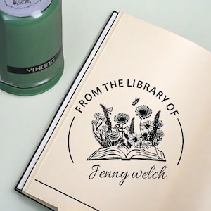 Custom Library Stamp: Personalized Book Stamp (1.6 inch)