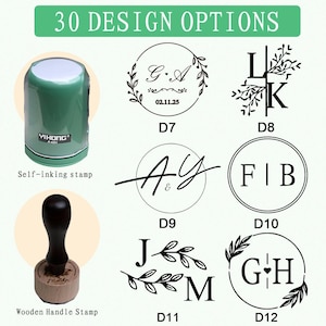 Custom Rubber Stamp Wedding/Personalized Couple Initials & Last Name Embosser Stamp/Embosser Stamp/Monogram Embosser/Custom Wedding Gifts