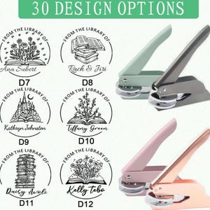 Personalized Book Embosser: Custom Library Stamp, 1.6 inch
