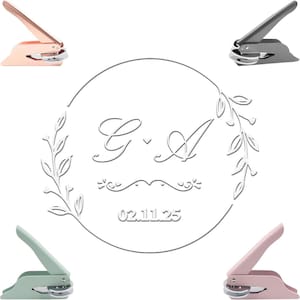Grabador de bodas personalizado/Sello grabador personalizado/Grabador de monogramas con iniciales/Grabador de monogramas personalizado/Grabador de invitaciones/Grabador de servilletas