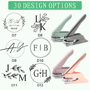 Máquina de estampación personalizada para invitaciones de boda/Estampadora de letras personalizadas/Estampadora de bodas/Patrones de letras personalizados/Estampadora de iniciales
