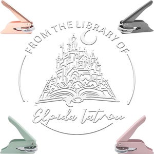Personalized Book Embosser/ Custom From the Library of Book Embosser/Book Embosser/Library Embosser/Book Lover Gifts/Graduation Gift