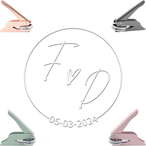 Grabador de bodas personalizado/Sello inicial personalizado/Sello de grabado/Grabador de bodas personalizado/Grabador de logotipo personalizado para invitación de boda