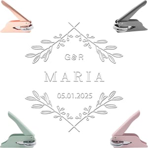 Sellos personalizados para estampar/Estampado para bodas/Estampado de monogramas personalizados/Estampado de iniciales/Regalos para parejas/Estampado de sobres e invitaciones