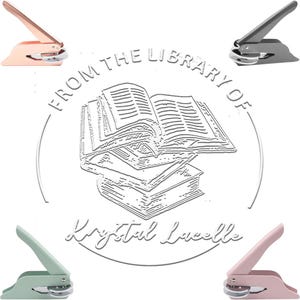 Custom Library Stamp/Personalized Book Embosser From the Library /Custom Embosser Stamp/Book Embosser/Library Stamp/Best Book Lover Gifts
