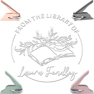 Custom Book Embosser/Book Stamp/Personalized book stamp/from the library of stamp/Custom Stamp/embosser gift/Thoughtful Gift for Book Lovers