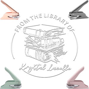 Custom Book Embosser/Personalized Embosser Gift/Library Embosser/From the Library of Stamp/Ex Libris Stamp/Thoughtful Gift for Book Lovers