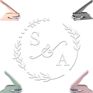 Sello de boda personalizado/Sello de monograma personalizado/Sello de relieve/Sello de sobre personalizado/Sello de servilleta de boda personalizado