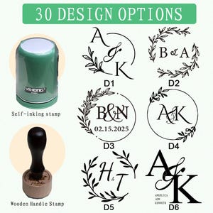 Wedding Stamp-Custom Monogram Design/Personalized Wedding Embosser Stamp/Wedding Stamp/Customized Initial Embossed Stamp/Monogram Embosse